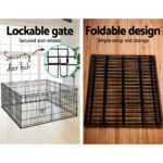 i.Pet 2x24" 8 Panel Dog Playpen Pet Fence Exercise Cage Enclosure Play Pen - Image 5