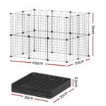 i.Pet Pet Dog Playpen Enclosure Cage 20 Panel Puppy Fence Play Pen Foldable Metal - Image 2