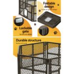 i.Pet Dog Playpen Enclosure 6 Panel Pet Fence Plastic Play Pen - Image 6