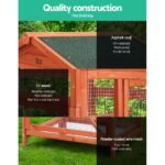 i.Pet Bird Cage 72cm x 60cm x 168cm Pet Cages Large Aviary Parrot Carrier Travel Canary Wooden XL - Image 4