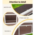 i.Pet Rabbit Hutch 124cm x 90cm x 35cm Chicken Coop Large Outdoor Wooden Run Cage House - Image 6
