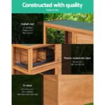 i.Pet Rabbit Hutch Chicken Coop 91.5cm x 45cm x 82cm Chicken Coop Large Wooden House Run Cage - Image 5