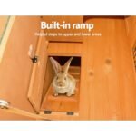 i.Pet Chicken Coop Rabbit Hutch 96cm x 96cm x 100cm Large Chicken Coop Run Wooden Cage Outdoor House - Image 7