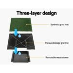 i.Pet Pet Training Pad Dog Potty Toilet Large Portable With Tray Grass 2 Mats - Image 5