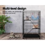 i.Pet Rabbit Cage 100cm Hutch 3 Level Indoor Guinea Pig Ferret - Image 5
