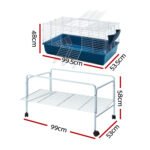 i.Pet Rabbit Cage Hutch 106cm Indoor Enclosure Carrier - Image 2