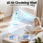 Devanti Pedestal Fan W/ Remote 3 Speed 12H Timer Height Adjustable Cooling Fan - Image 5