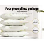 Giselle Bedding 4 Pack Bamboo Pillow Family Hotel - Image 4