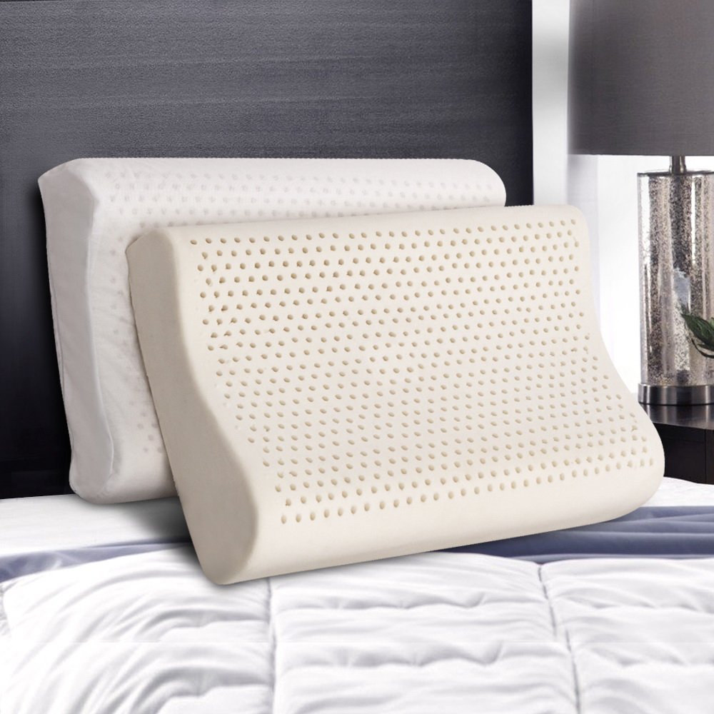 PILLOW-LT-CONTOUR-X2-202502281434-00 Giselle Bedding Natural Latex Pillow 2-Zone Twin Pack - Image 1