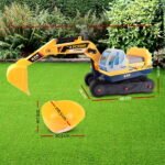 Keezi Ride On Car Toys Kids Excavator Digger Sandpit Bulldozer Car Pretend Play - Image 2