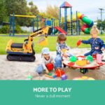 Keezi Ride On Car Toys Kids Excavator Digger Sandpit Bulldozer Car Pretend Play - Image 6