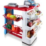 Keezi Kids Pretend Role Play Supermarket 24 Piece Playset Cash Register Trolley - Image 4