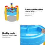 Keezi Kids Sandpit Pretend Play Set Water Sand Table Children Outdoor Toy Umbrella - Image 5