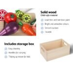 Keezi Kids Kitchen Play Set Wooden Pretend Toys Cooking Utensils Pots Pans Food - Image 6