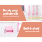 Keezi Kids Kitchen Play Set Wooden Pretend Toys Cooking Children Storage Cabinet - Image 5