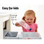 Cefito Pull Out Bin Kitchen Double Basket 2X20L Grey - Image 5