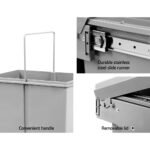 Cefito Pull Out Bin Kitchen Double Basket 2X20L Grey - Image 7