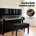 Alpha Piano Bench Stool Adjustable Height Keyboard Seat - Image 4