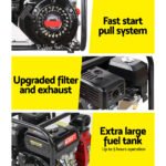 Giantz Petrol Water Pump 2" High Flow Transfer Fire Fighting Irrigation - Image 6