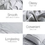 Giselle Bedding Quilt Cover Set Diamond Pinch Grey Queen - Image 5