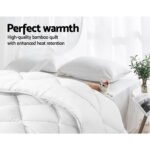 Giselle Bedding 800GSM Microfibre Bamboo Quilt Super King - Image 5
