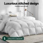 Giselle Bedding 700GSM Duck Down Feather Quilt Duvet Doona Winter Blanket Single - Image 2