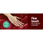 Giselle Bedding Faux Mink Quilt Burgundy Queen - Image 4