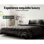 Giselle Bedding Faux Mink Quilt Charcoal Single - Image 4