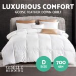 Giselle Bedding 700GSM Goose Down Feather Quilt Double - Image 3