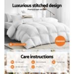 Giselle Bedding 700GSM Goose Down Feather Quilt Queen - Image 6