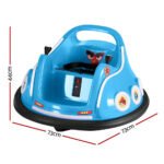 Kids Ride On Car Bumper Electric Toys Cars Light Remote Angry Birds Sticker Blue - Image 2