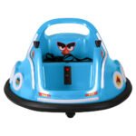 Kids Ride On Car Bumper Electric Toys Cars Light Remote Angry Birds Sticker Blue - Image 3