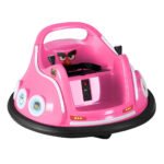 Kids Ride On Car Bumper Electric Ride On Cars Light Remote Angry Birds Sticker Pink - Image 7