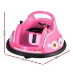 Kids Ride On Car Bumper Electric Ride On Cars Light Remote Angry Birds Sticker Pink - Image 2