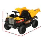 Rigo Kids Electric Ride On Car Dumptruck Loader Toy Cars 12V Yellow - Image 2