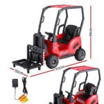 Rigo Kids Electric Ride On Car Forklift Loader Toys Cars Horn Remote 12V Red - Image 2