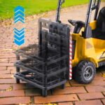 Rigo Kids Electric Ride On Car Forklift Loader Toys Cars Horn Remote 12V Yellow - Image 4