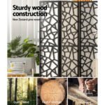 Artiss 4 Panel Room Divider Screen 162x170cm Clover Black - Image 5