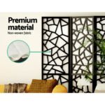 Artiss 4 Panel Room Divider Screen 162x170cm Clover Black - Image 6