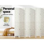 Artiss 8 Panel Room Divider Screen 325x170cm Clover White - Image 4