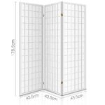 Artiss 3 Panel Room Divider Screen 131x179cm White - Image 2