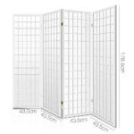 Artiss 4 Panel Room Divider Screen 174x179cm White - Image 2