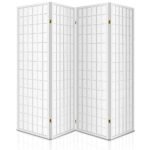 Artiss 4 Panel Room Divider Screen 174x179cm White - Image 3