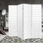 Artiss 4 Panel Room Divider Screen 174x179cm White - Image 6