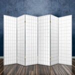 Artiss 6 Panel Room Divider Screen 261x179cm White - Image 7