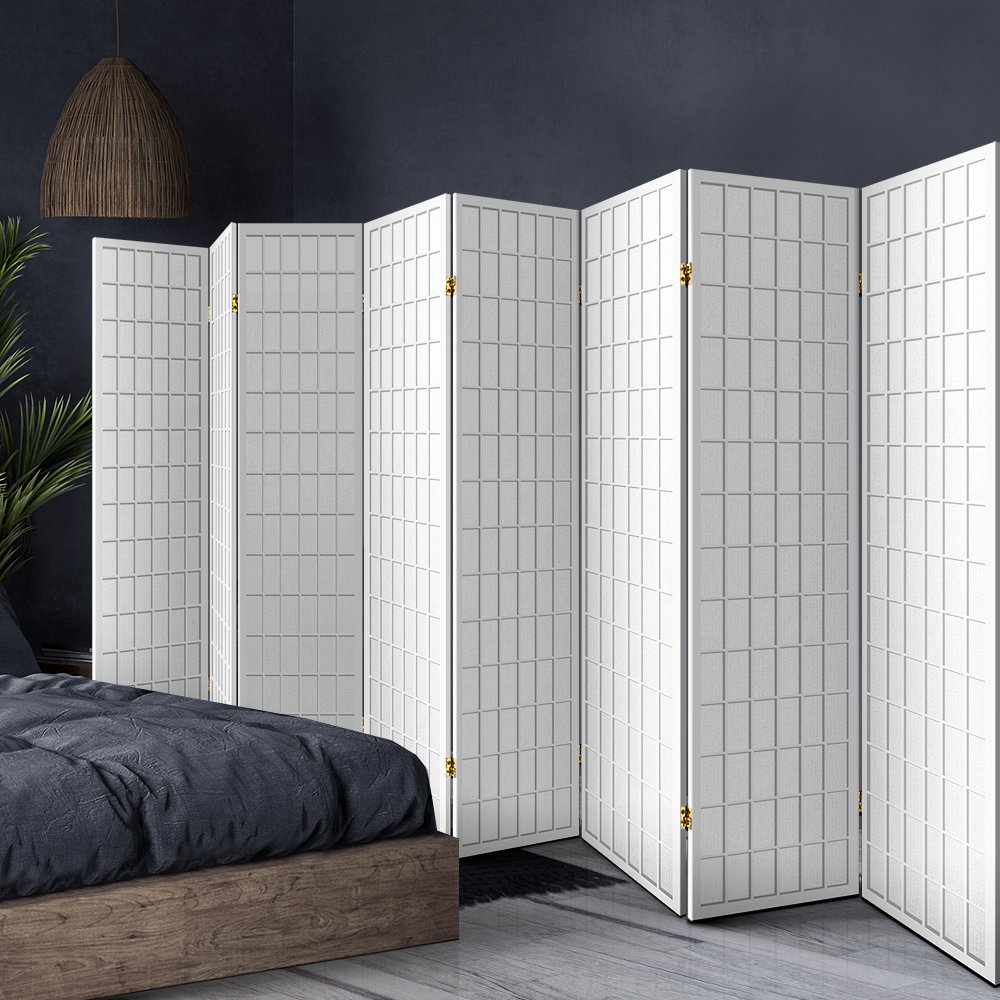 RD-4019-8P-WH-AB-202502281404-00 Artiss 8 Panel Room Divider Screen 348x179cm White - Image 1
