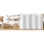 Artiss 8 Panel Room Divider Screen 348x179cm White - Image 5