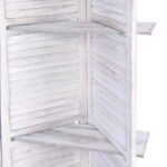 Artiss 4 Panel Room Divider Screen 163x170cm Shelf White - Image 5
