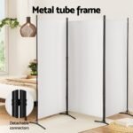 Artiss 3 Panel Room Divider Screen 260x180cm Fabric White - Image 4