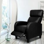 Artiss PU Leather Reclining Armchair - Black - Image 7